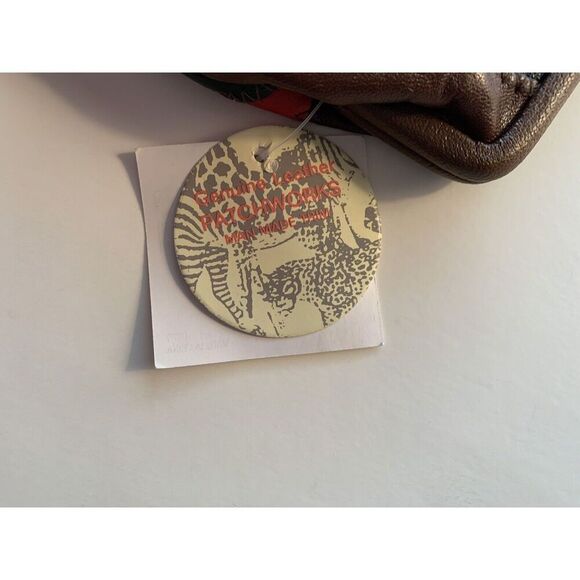 Vintage Woolworth‎ Boho Genuine Leather Coin Purse Patchwork Bag Tote NWT NOS - Picture 4 of 8